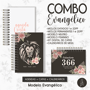 Arquivo Combo de Agendas Evangélicas Cristã 2024 e Permanente - Lê
