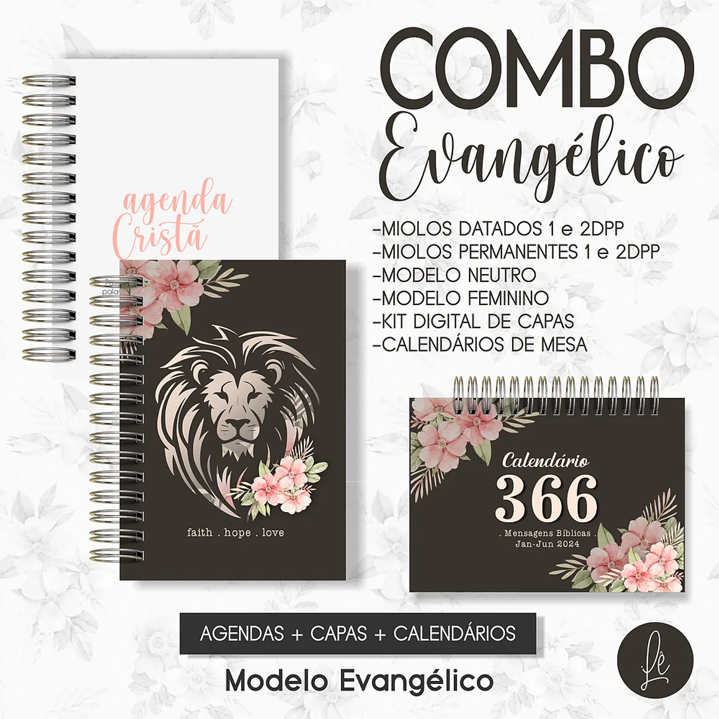Arquivo Combo de Agendas Evangélicas Cristã 2024 e Permanente - Lê 1