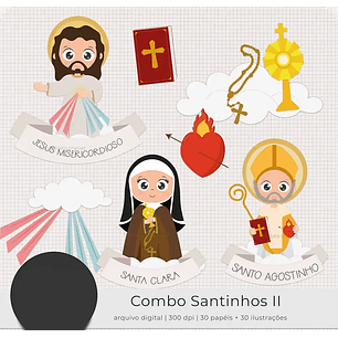 Kit Digital Combo Santinhos II