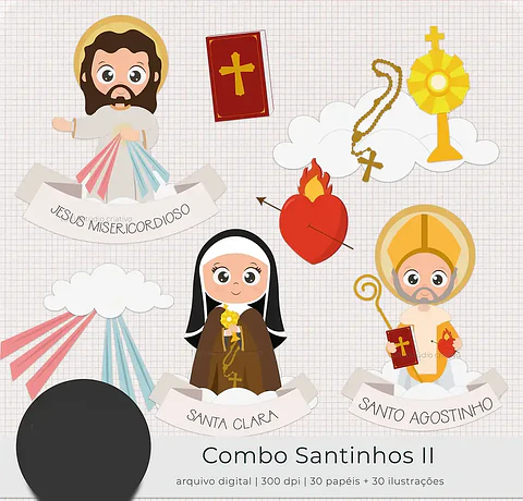 Kit Digital Combo Santinhos II