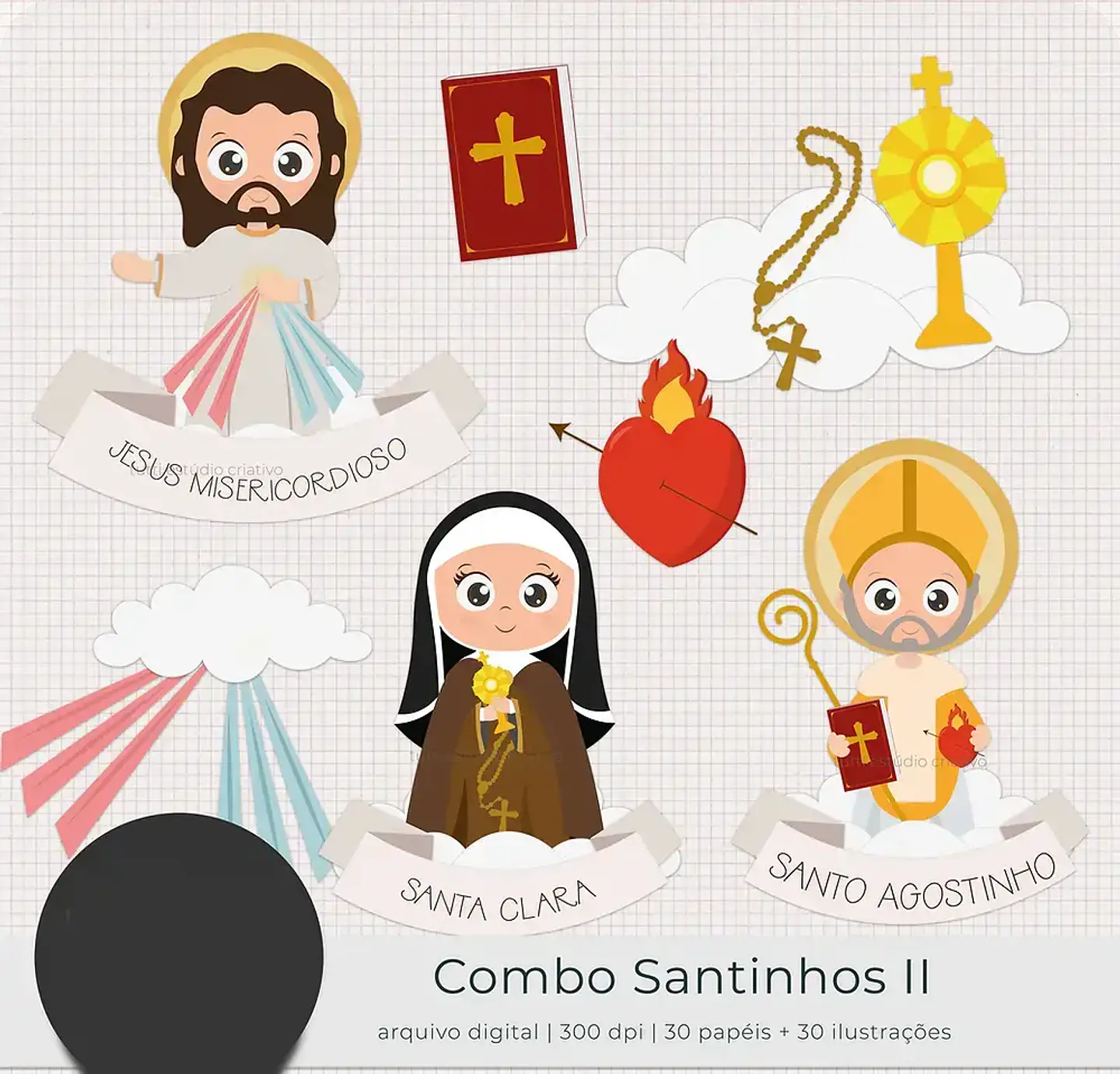 Kit Digital Combo Santinhos II 1