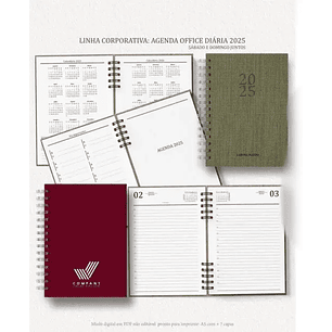 Arquivo Digital Agenda Corporativa Office Diária datada 2025+6 capas - Carinas