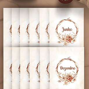 Arquivo Agenda 2025 1 Dia por Página Coleção Floral Boho