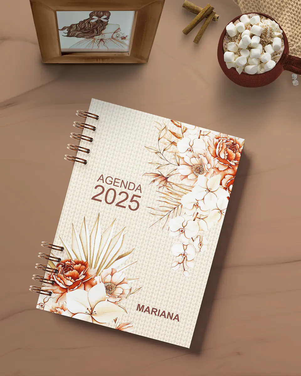 Arquivo Agenda 2025 1 Dia por Página Coleção Floral Boho 5