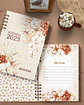 Arquivo Agenda 2025 2 Dias por Página Coleção Floral Boho - Bicho - Thumbnail 6