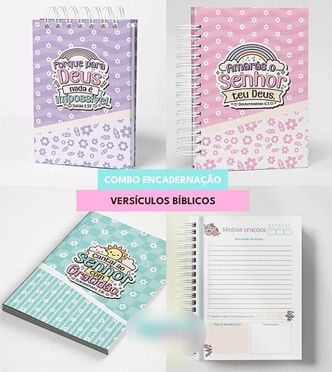 Combo Encadernação Versículos Bíblicos - MASCUTE