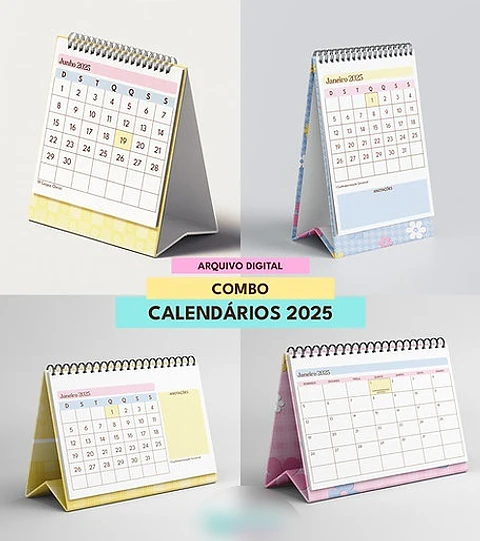 Arquivo Combo Calendários de Mesa 2025 - MASCUTE