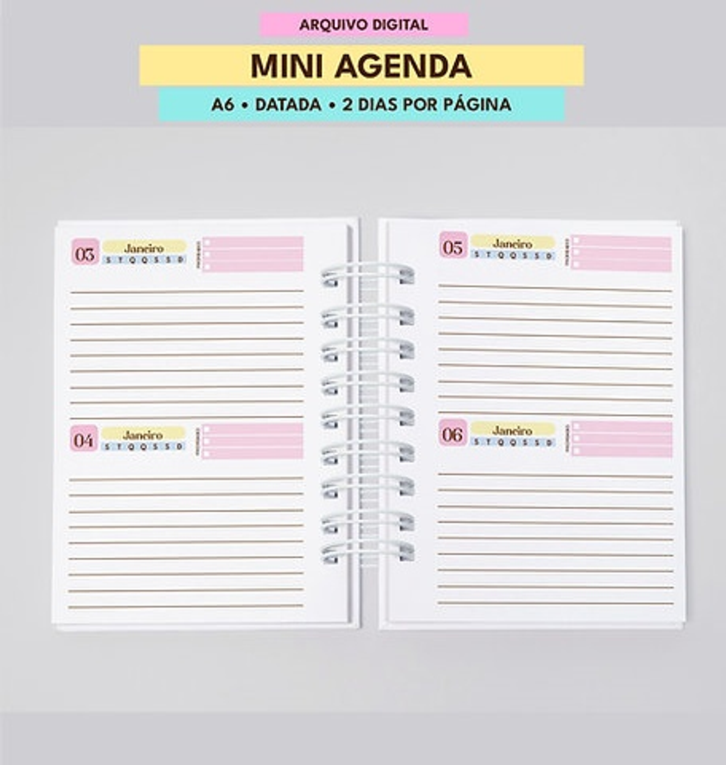 Arquivo Combo de Agendas Permanentes Color - MASCUTE  3