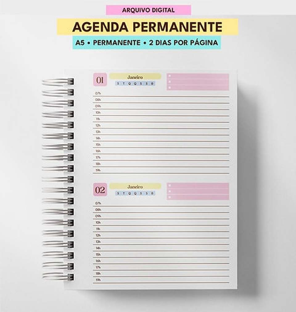 Arquivo Combo de Agendas Permanentes Color - MASCUTE  5