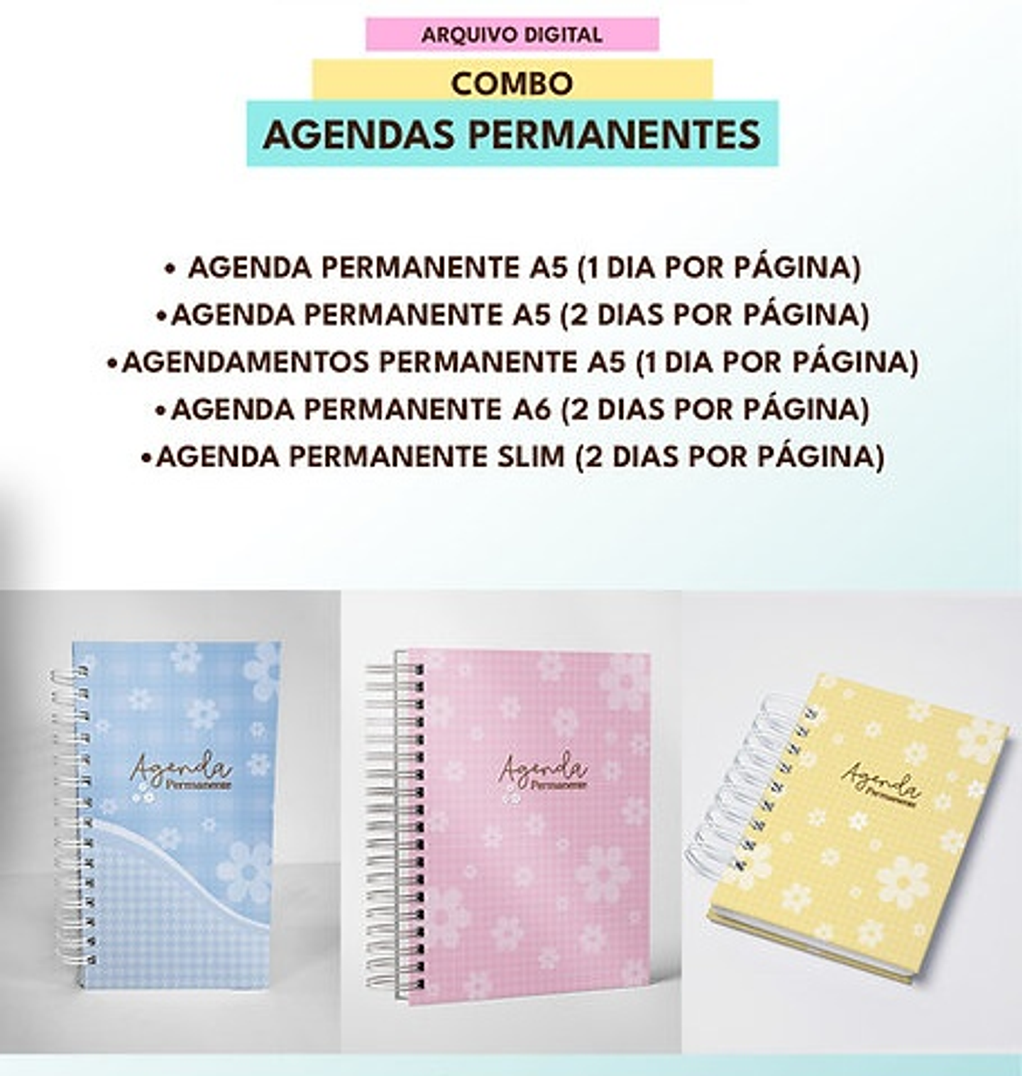 Arquivo Combo de Agendas Permanentes Color - MASCUTE  2