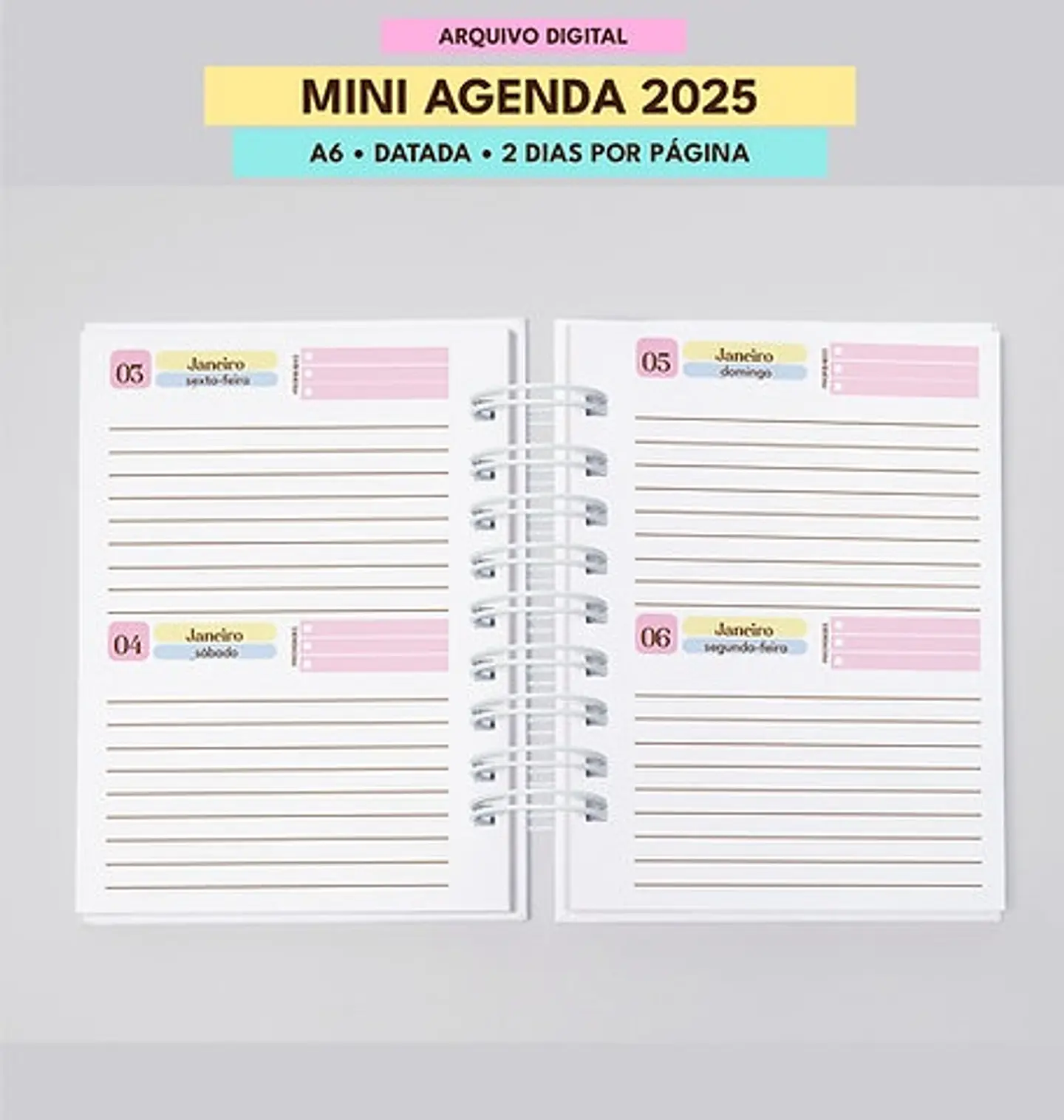 Arquivo Combo de Agendas Datadas 2025 Color - MASCUTE  7