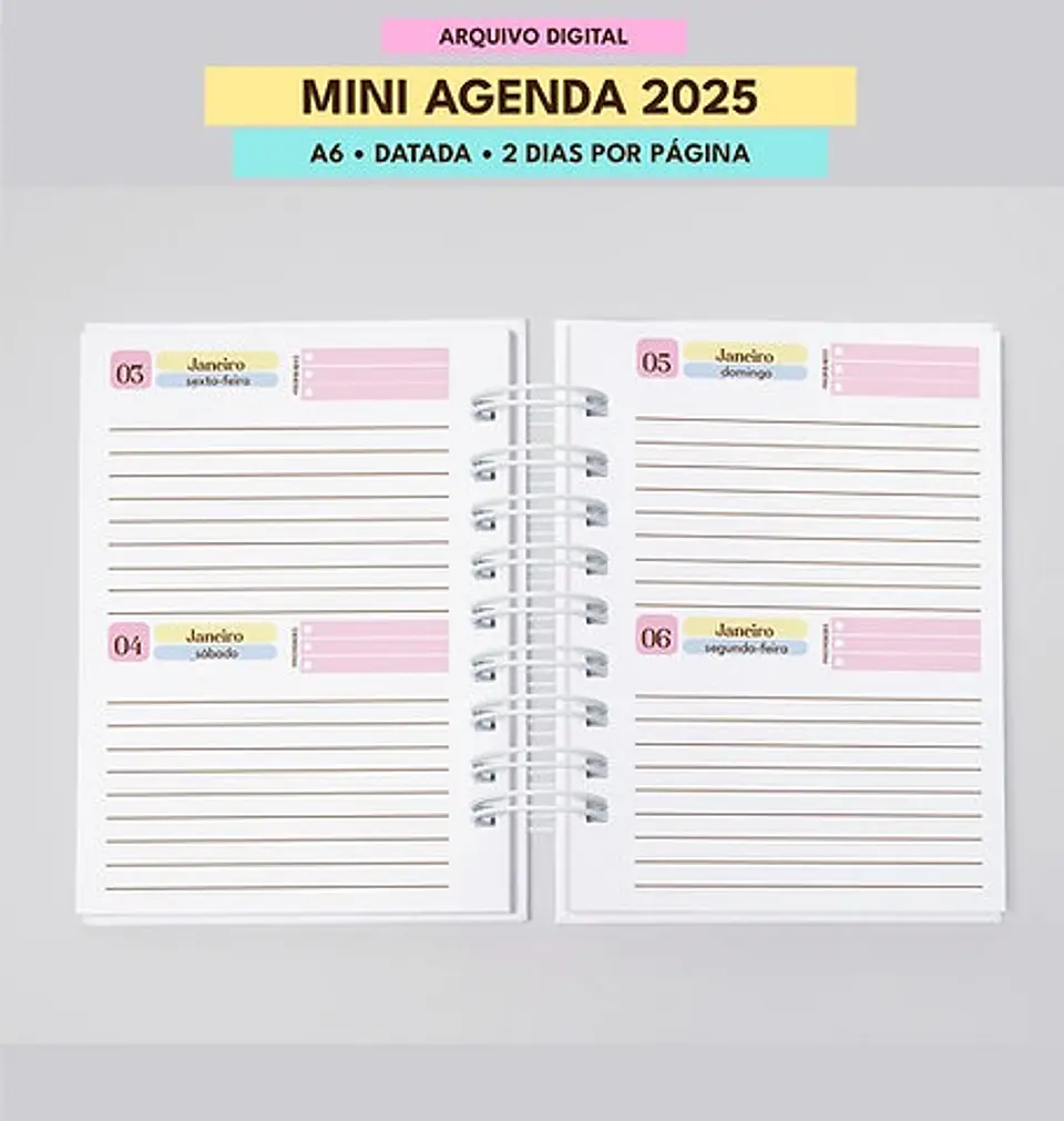 Arquivo Combo de Agendas Datadas 2025 Color - MASCUTE  7