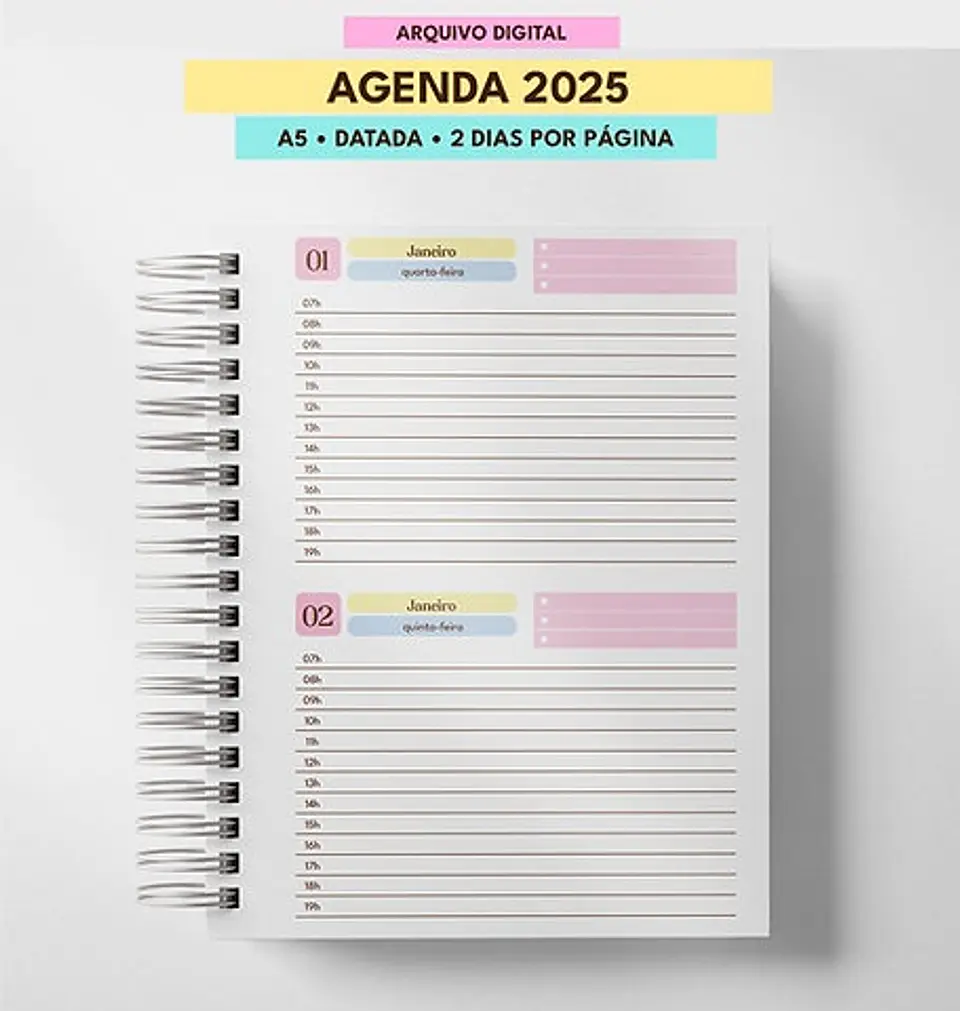 Arquivo Combo de Agendas Datadas 2025 Color - MASCUTE  8