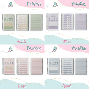 Arquivo Mioo Caderneta Somente Páginas Iniciais em 4 cores - MARI