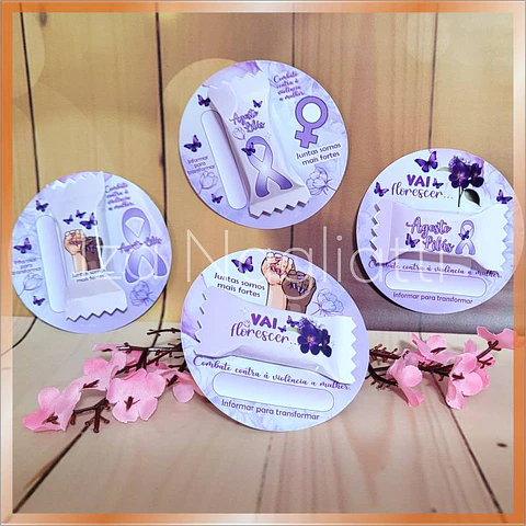 Arquivo Balinhas e Cards Agosto Lilás