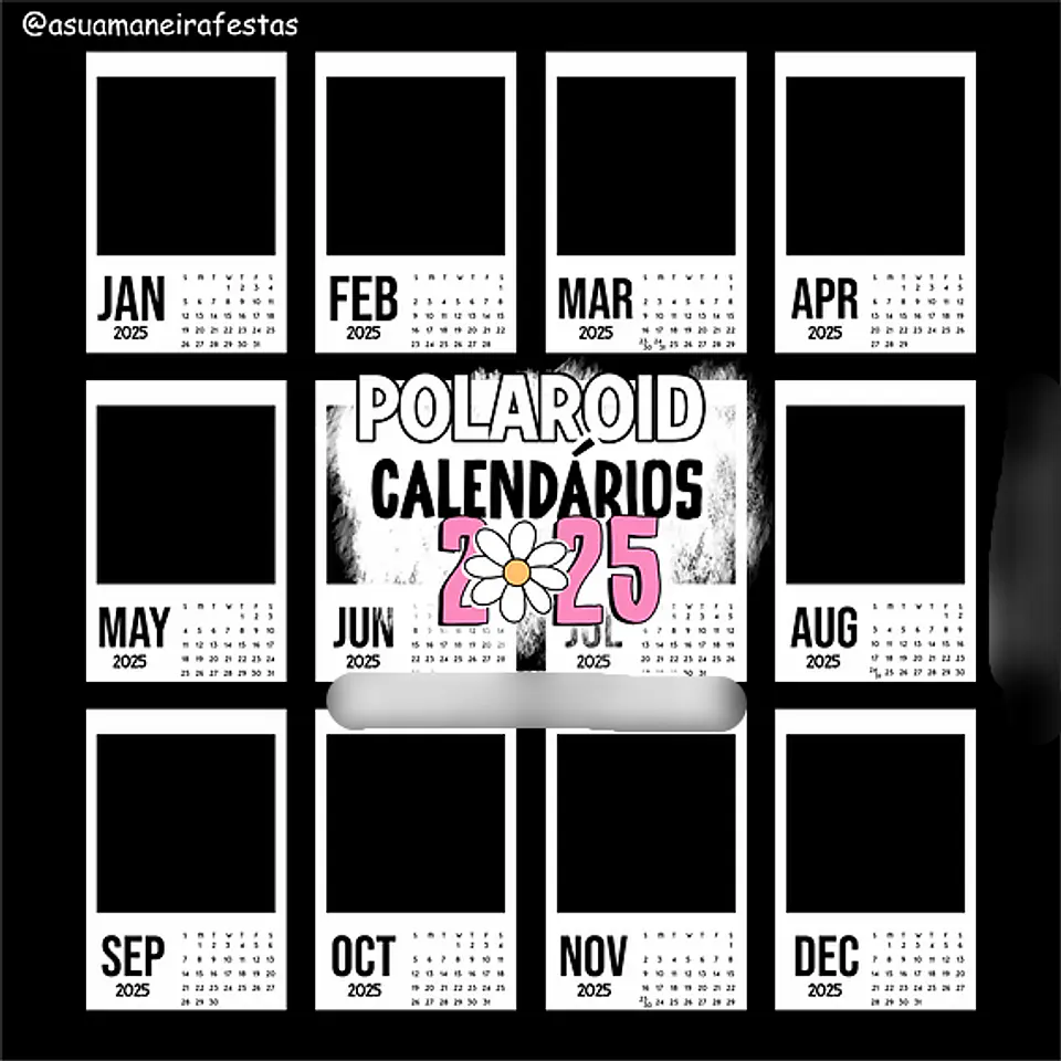Arquivo Moldura Calendário Polaroid 2025 - a sua maneira 3
