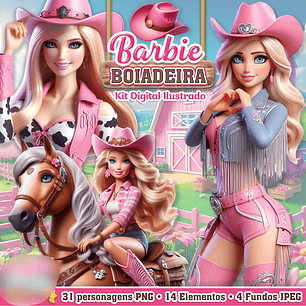 Kit Digital Barbie Boiadeira