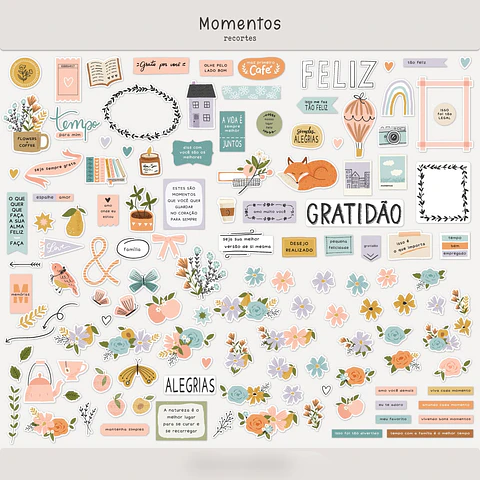 Kit Digital Papéis e Clipparts Momentos - Claudinha