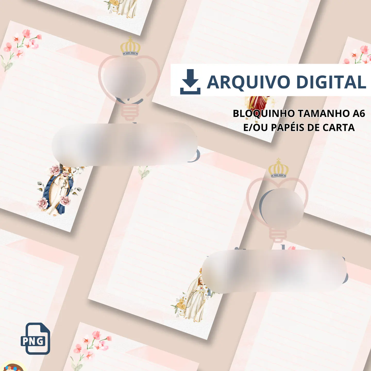 Arquivo 30 papéis de carta ou pautas para bloquinho tamanho A6 - PITAKOS 1