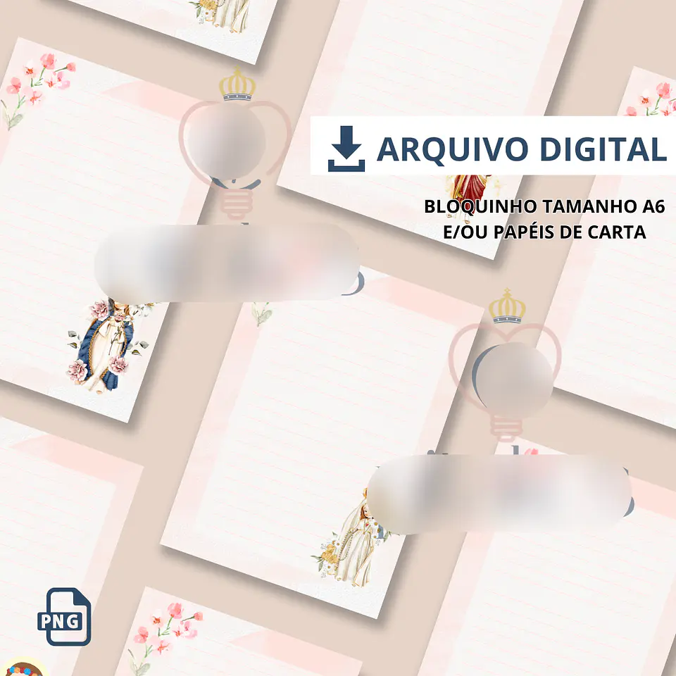 Arquivo 30 papéis de carta ou pautas para bloquinho tamanho A6 - PITAKOS 1