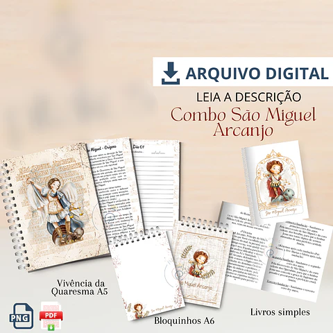 Arquivo Encadernação Combo São Miguel Arcanjo - PITAKOS