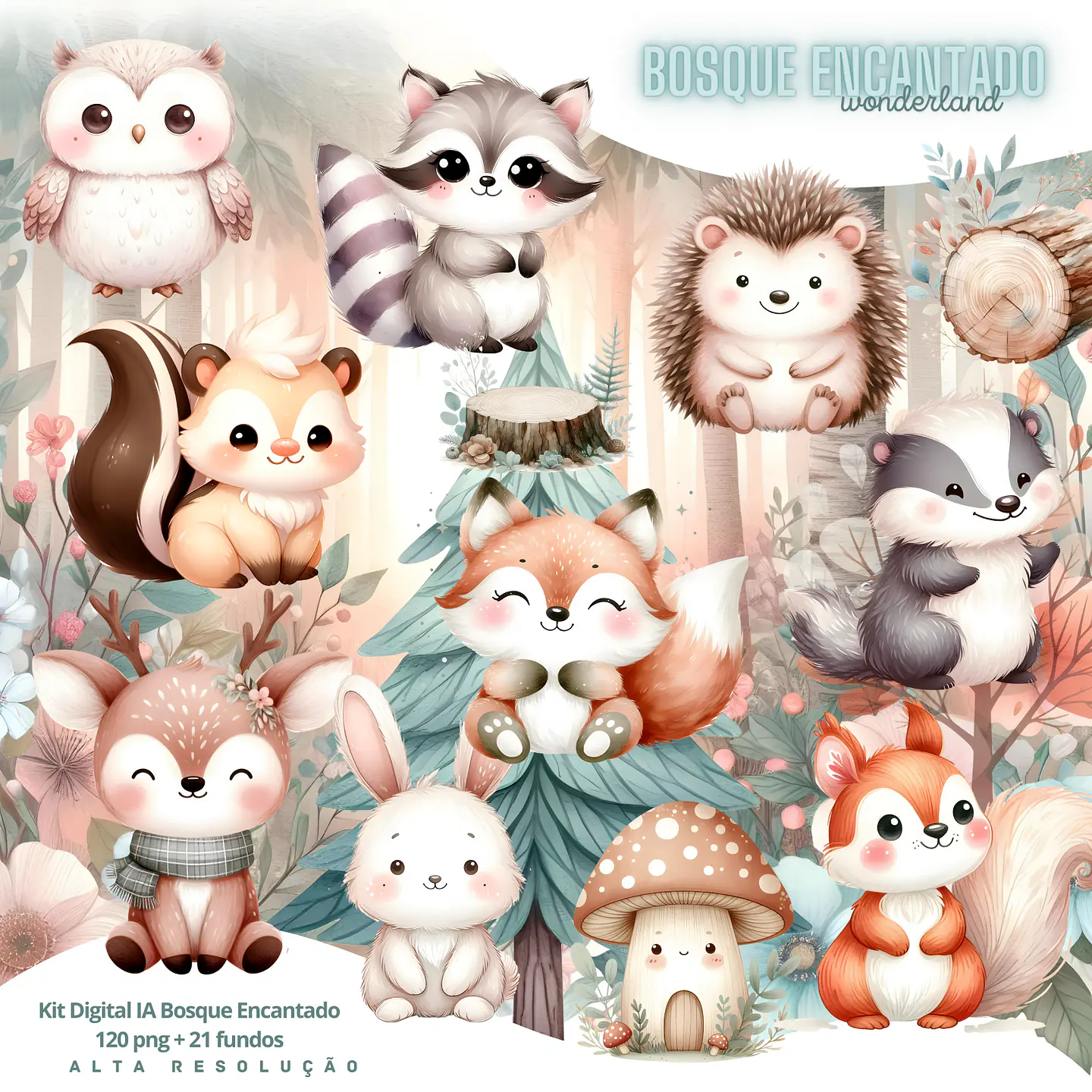 Kit Digital Bosque Encantado 1