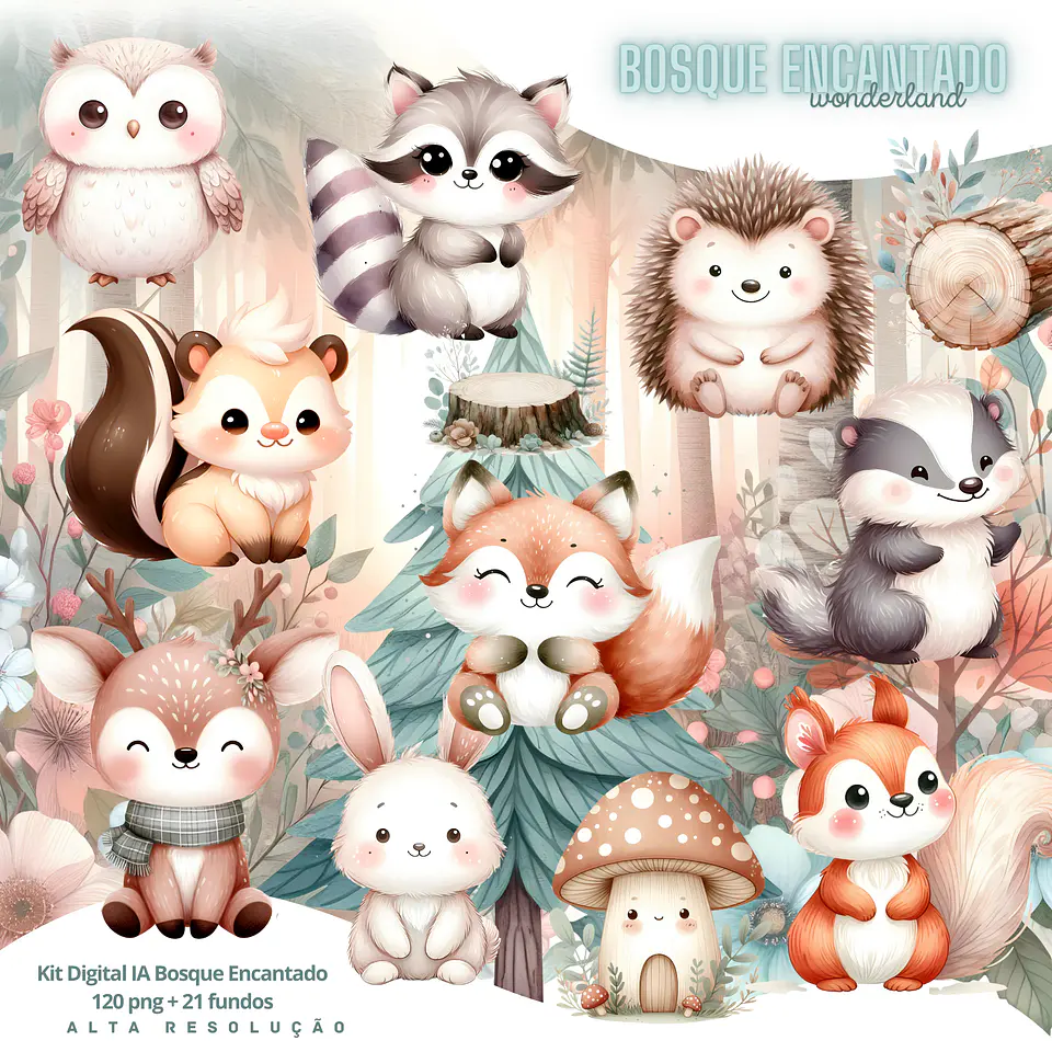 Kit Digital Bosque Encantado 1