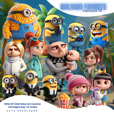 Kit Digital Minnions Meu Malvado Favorito
