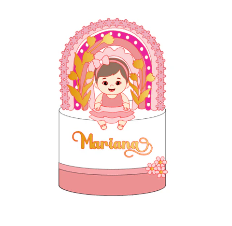 Arquivo Topo de Bolo Jardim Arco de Flores - EM CAMADAS