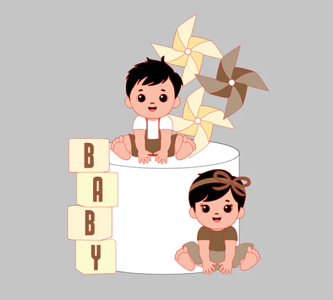 Arquivo Topo de Bolo Chá Revelação Brinquedos Bebês - EM CAMADAS