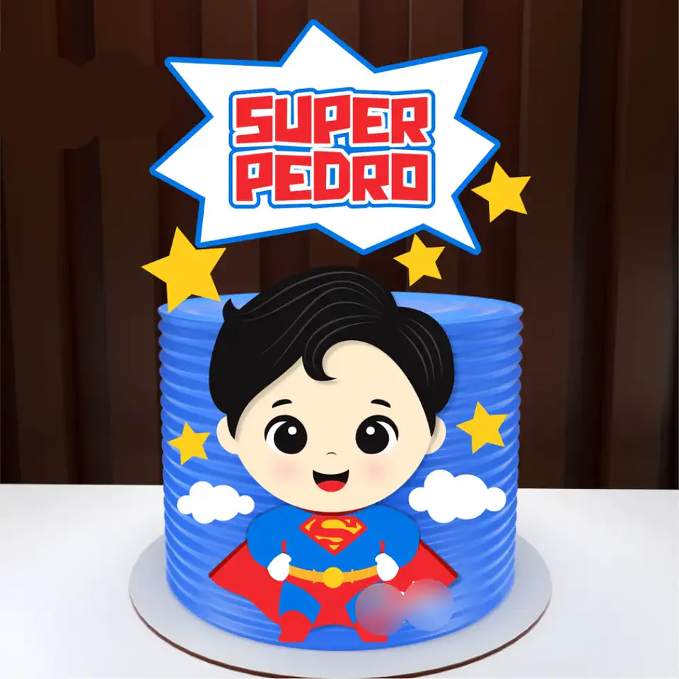 Arquivo Topo de Bolo Super Homem Baby 1