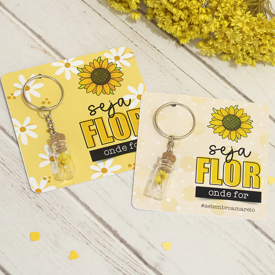 Arquivo Setembro Amarelo Card Chaveiro Girassol 1