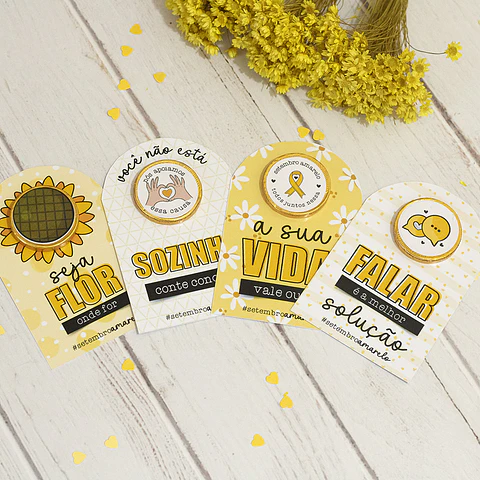 Arquivo Setembro Amarelo Card Moedinha Girassol