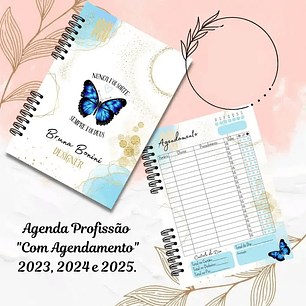 Arquivo Agenda Profissão A5 Borboleta Azul
