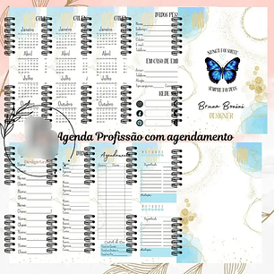 Arquivo Agenda Profissão A5 Borboleta Azul