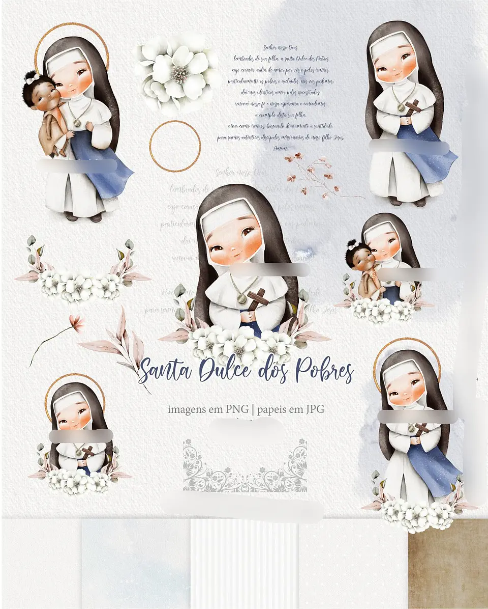 Kit Digital Santa Dulce dos Pobres - carinasKit Digital Santa Dulce dos Pobres + Marcador com calendário 2025 - carinas 1