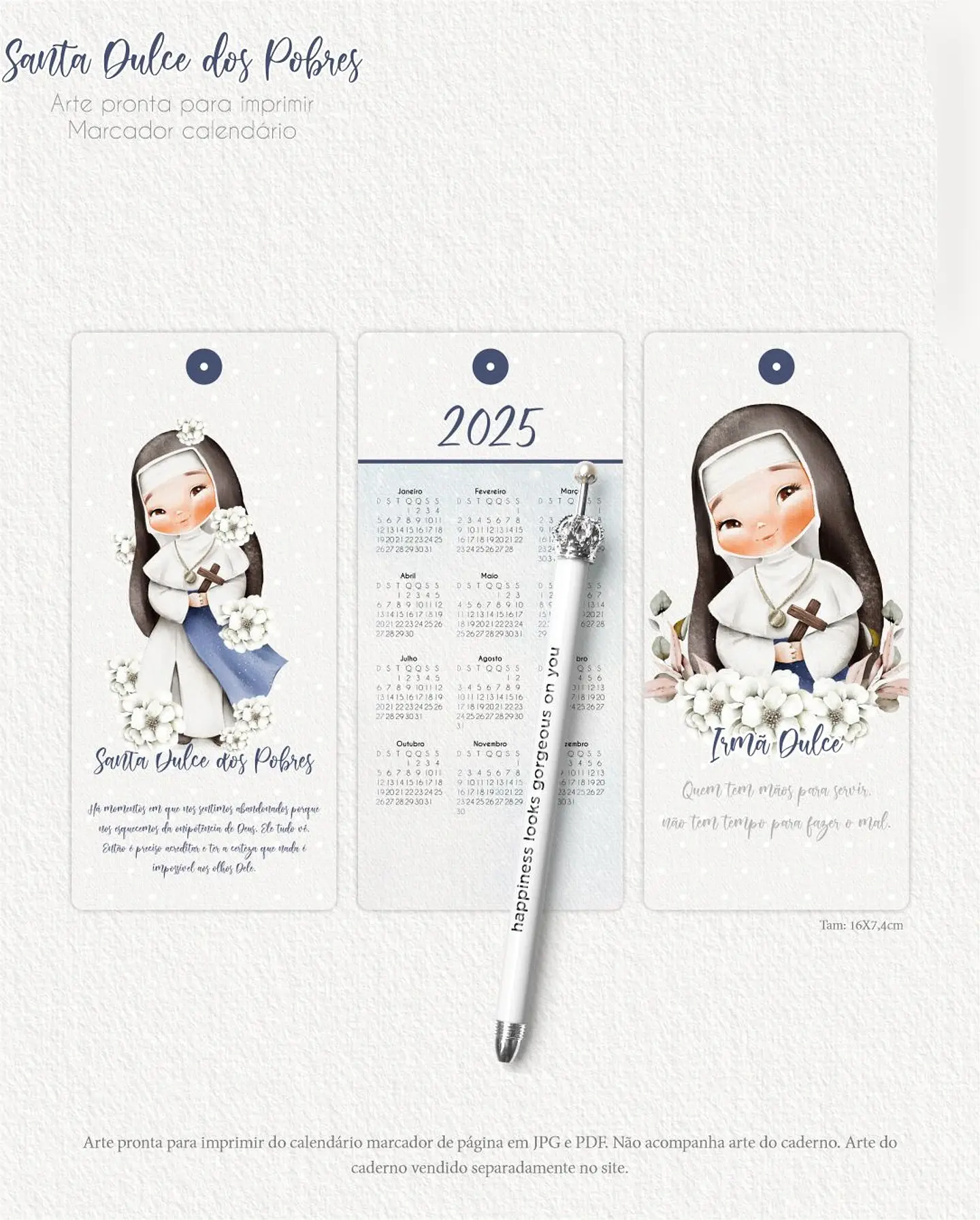 Kit Digital Santa Dulce dos Pobres - carinasKit Digital Santa Dulce dos Pobres + Marcador com calendário 2025 - carinas 6