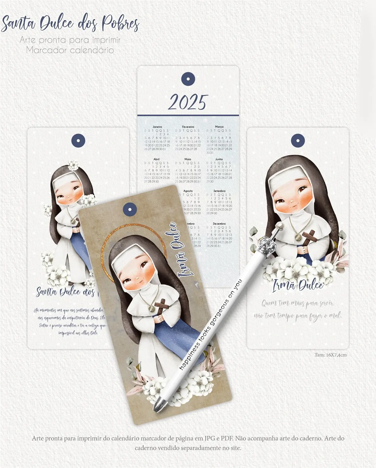 Kit Digital Santa Dulce dos Pobres - carinasKit Digital Santa Dulce dos Pobres + Marcador com calendário 2025 - carinas 2