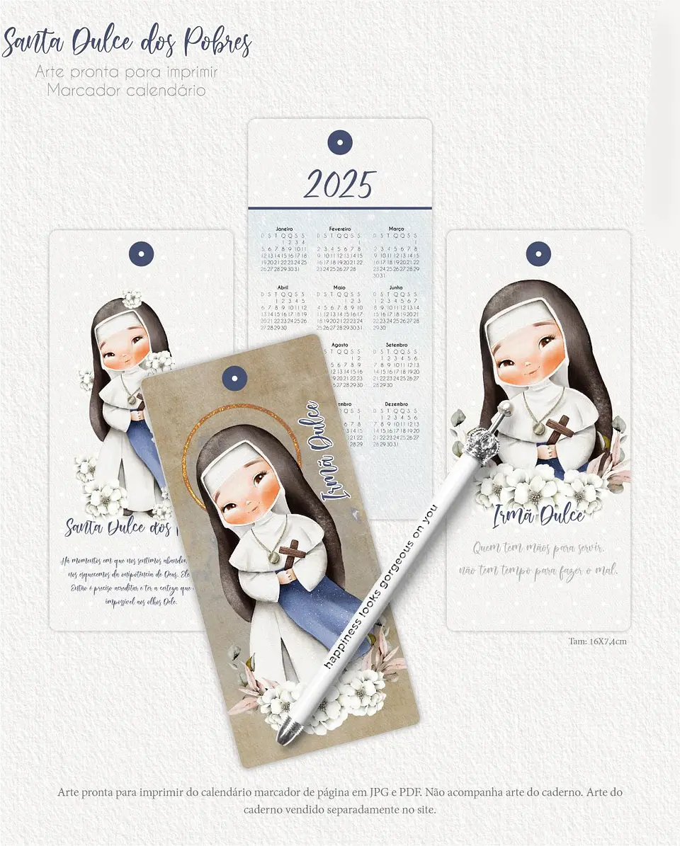 Kit Digital Santa Dulce dos Pobres - carinasKit Digital Santa Dulce dos Pobres + Marcador com calendário 2025 - carinas 2