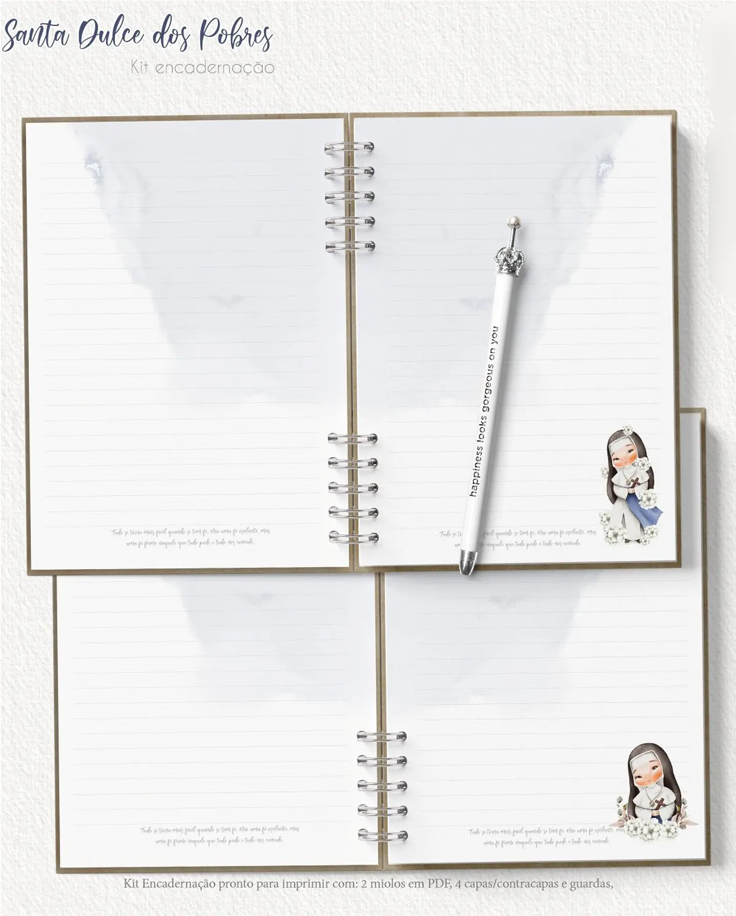 Arquivo Caderno A5 Santa Dulce - carinas 2