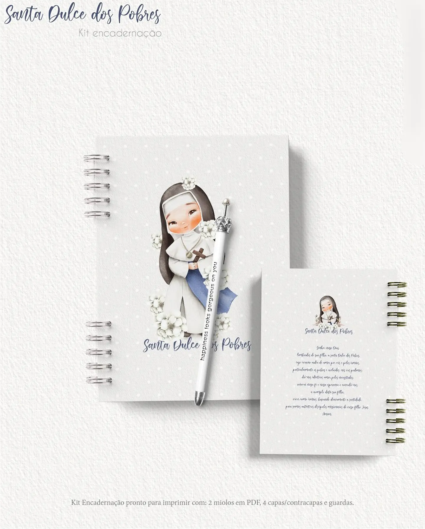 Arquivo Caderno A5 Santa Dulce - carinas 6