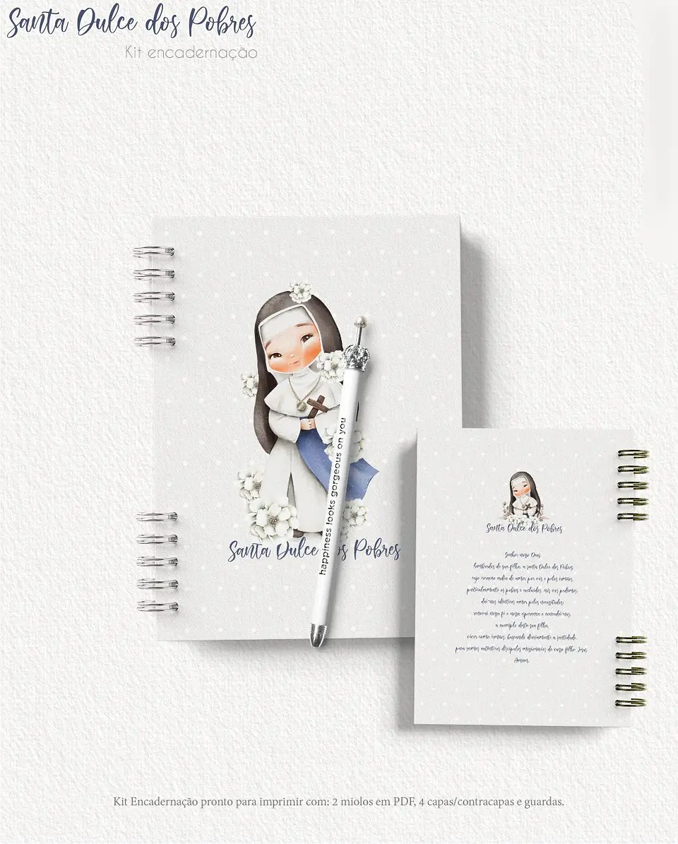 Arquivo Caderno A5 Santa Dulce - carinas 6