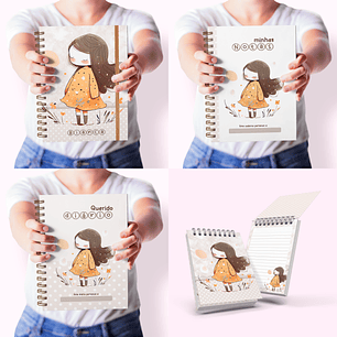 Arquivo Pack Children (Caderno Pautado + Planejamento Diário + Diário) + Brindes - cute