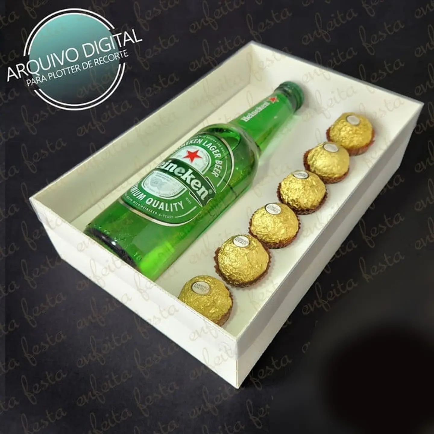 Arquivo Caixa Long Neck e Doces Tampa Visor de Acetato - enfeita  2