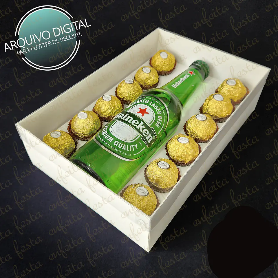 Arquivo Caixa Long Neck e Doces Tampa Visor de Acetato - enfeita  3