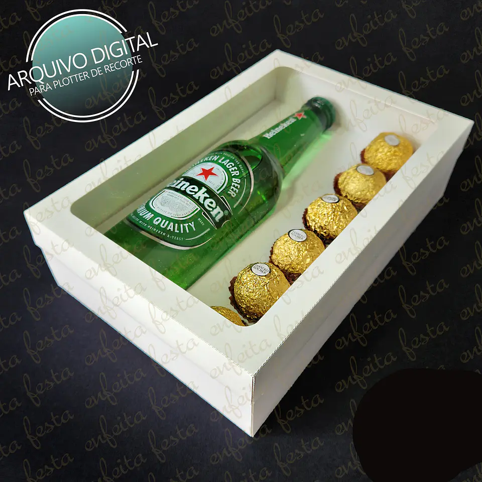 Arquivo Caixa Long Neck e Doces Tampa Visor de Acetato - enfeita  4