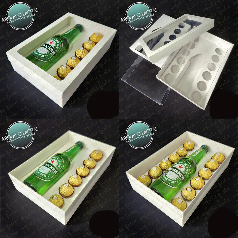 Arquivo Caixa Long Neck e Doces Tampa Visor de Acetato - enfeita  1