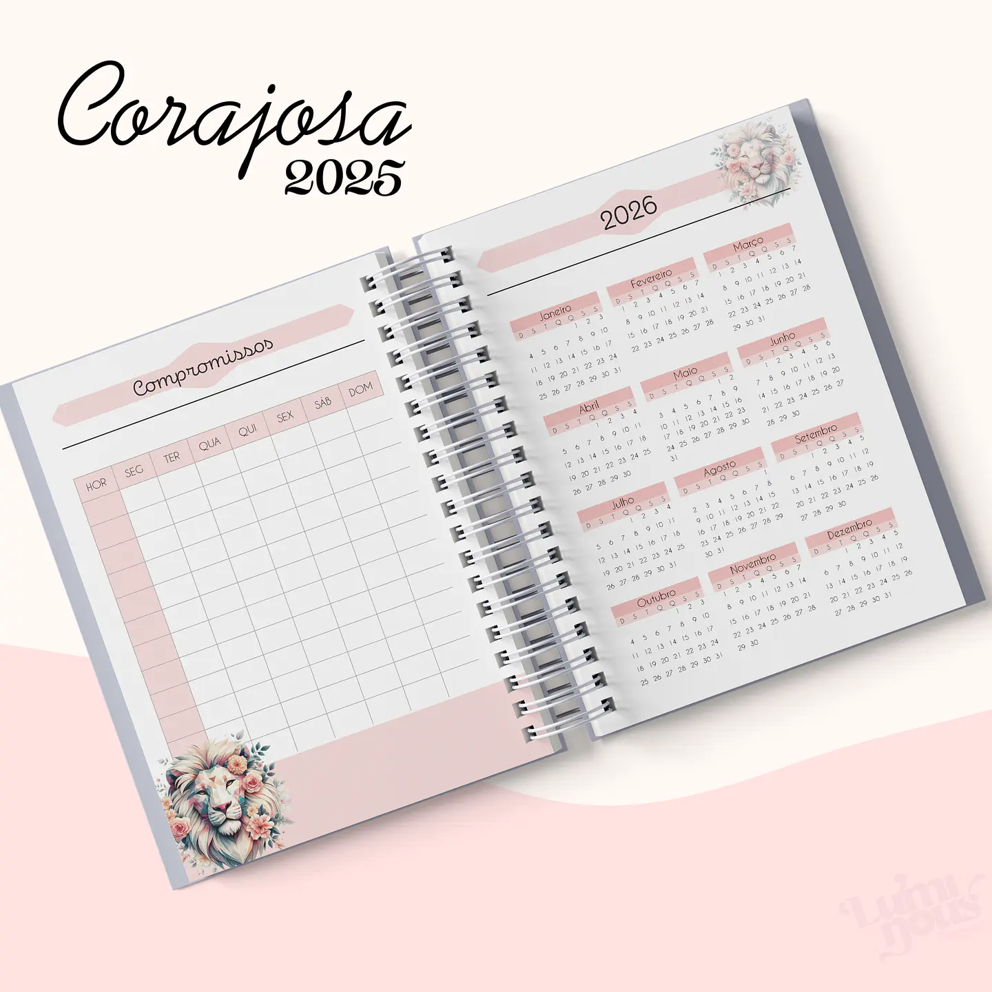 Arquivo Agenda Cristão Feminina 2025 - Luminous 12