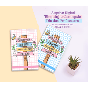 Arquivo Capas Bloquinho Cartonado Dia dos Professores
