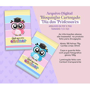 Arquivo Capas Bloquinho Cartonado Dia dos Professores